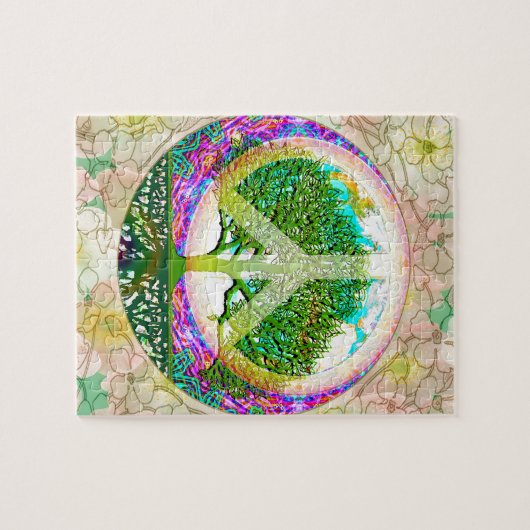 Baum des Lebens - Weltfrieden Puzzle (Horizontal)