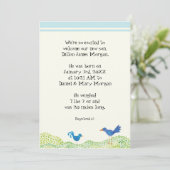 Baum des Lebens, Whimsical Junge Geburtserklärung Einladung (Stehend Vorderseite)