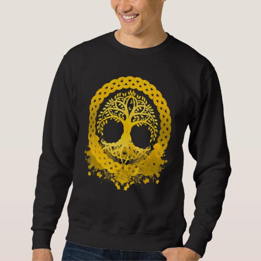 Baum des Lebens Wikinger Midgard Thor Walhalla Nor Sweatshirt (Vorderseite)