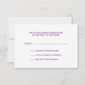 Baum des Lebens Wirbel Lila Bat Mitzvah UAWG RSVP Karte (Rückseite)