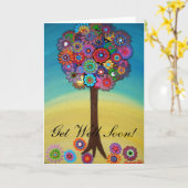 BAUM DES LEBENS wird bald gut Karte (Gelbe Blume)