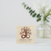 Baum des Lebens wirl Quadratische Visitenkarte (Stehend Vorderseite)