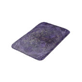 Baum des Lebens - Yggdrasil Amethyst und Silber Badematte (Schrägansicht)