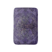 Baum des Lebens - Yggdrasil Amethyst und Silber Badematte (Vorderseite Vertikal)