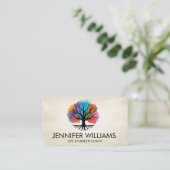 Baum des Lebens - Yggdrasil - Aquarellfarbe Visitenkarte (Stehend Vorderseite)