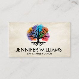 Baum des Lebens - Yggdrasil - Aquarellfarbe Visitenkarte