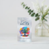 Baum des Lebens - Yggdrasil - Aquarellfarbe Visitenkarte (Stehend Vorderseite)