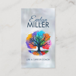 Baum des Lebens - Yggdrasil - Aquarellfarbe Visitenkarte