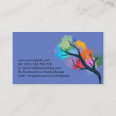 Baum des Lebens - Yggdrasil - Aquarellfarbe Visitenkarte (Rückseite)