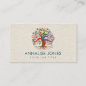 Baum des Lebens - Yggdrasil - Aquarellwirl Visitenkarte (Vorderseite)