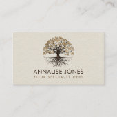 Baum des Lebens - Yggdrasil auf der Leinwand golde Visitenkarte (Vorderseite)