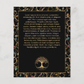 Baum des Lebens - Yggdrasil - farbenfrohe Blätter Flyer (Hinten)