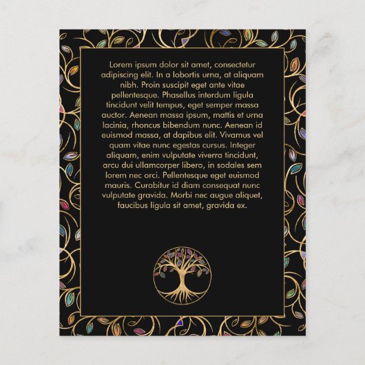 Baum des Lebens - Yggdrasil - farbenfrohe Blätter Flyer (Hinten)