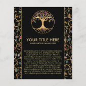 Baum des Lebens - Yggdrasil - farbenfrohe Blätter Flyer (Vorne)