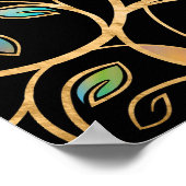 Baum des Lebens - Yggdrasil - farbenfrohe Blätter Poster (Ecke)