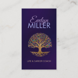 Baum des Lebens - Yggdrasil - farbenfrohe Blätter Visitenkarte