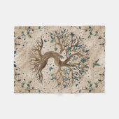 Baum des Lebens - Yggdrasil Fleecedecke (Vorderseite (Horizontal))