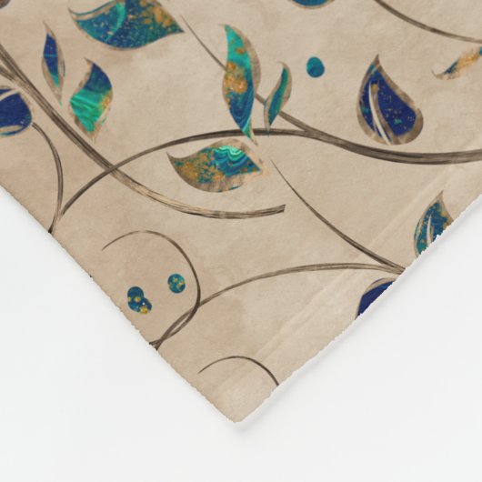 Baum des Lebens - Yggdrasil Fleecedecke (Ecke)