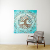 Baum des Lebens - Yggdrasil - Gentle blue Wandteppich (Beispiel)