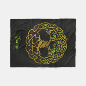 Baum des Lebens - Yggdrasil - Gold mit Fleecedecke (Vorderseite (Horizontal))