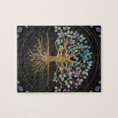 Baum des Lebens - Yggdrasil - Gold u. malte Puzzle (Horizontal)