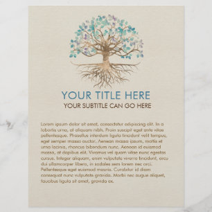 Baum des Lebens - Yggdrasil - Gold und bemalte Blä Flyer