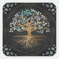 Baum des Lebens - Yggdrasil - Gold und Gemälde