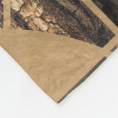 Baum des Lebens - Yggdrasil - Holzbarsch und Gold Fleecedecke (Ecke)