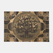 Baum des Lebens - Yggdrasil - hölzerne Barke und Fußmatte (Vorderseite)