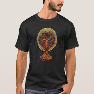 Baum des Lebens Yggdrasil keltische Knüpfarbeit No T-Shirt