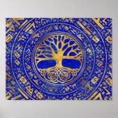 Baum des Lebens - Yggdrasil - Lapis Lazuli Poster (Vorne)