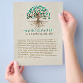 Baum des Lebens - Yggdrasil - Malachite-Blätter  Flyer (Hand)