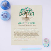 Baum des Lebens - Yggdrasil - Malachite-Blätter  Flyer (Einzeln)