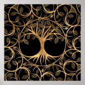 Baum des Lebens - Yggdrasil Mandala Poster (Vorne)