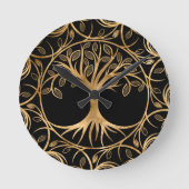 Baum des Lebens - Yggdrasil Mandala Runde Wanduhr (Vorderseite)