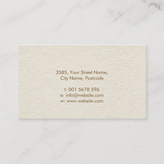 Baum des Lebens - Yggdrasil - Marmor und Gold Blät Visitenkarte (Rückseite)