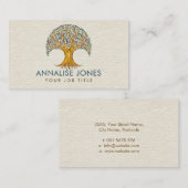 Baum des Lebens - Yggdrasil - Marmor und Gold Blät Visitenkarte (Vorne/Hinten)
