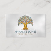 Baum des Lebens - Yggdrasil - Marmor und Gold Blät Visitenkarte (Vorderseite)
