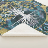 Baum des Lebens - Yggdrasil - Marmor und Gold Sherpadecke (3/4)