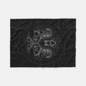 Baum des Lebens - Yggdrasil mit Raben Fleecedecke (Vorderseite (Horizontal))