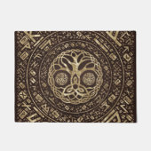 Baum des Lebens - Yggdrasil mit Trinity Knot Fußmatte (Vorderseite)