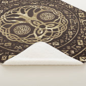 Baum des Lebens - Yggdrasil mit Trinity Knot Sherpadecke (3/4)