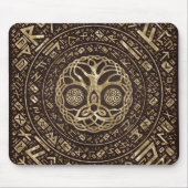 Baum des Lebens - Yggdrasil mit Trinity Knoten Mousepad (Vorne)