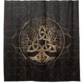 Baum des Lebens - Yggdrasil mit Triquetra Duschvorhang (Vorderseite)