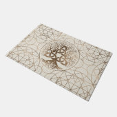 Baum des Lebens - Yggdrasil mit Triquetra Fußmatte (Schrägansicht)