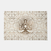 Baum des Lebens - Yggdrasil mit Triquetra Fußmatte (Vorderseite)