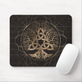Baum des Lebens - Yggdrasil mit Triquetra Mousepad (Mit Mouse)