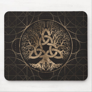 Baum des Lebens - Yggdrasil mit Triquetra Mousepad