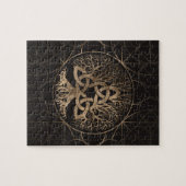 Baum des Lebens - Yggdrasil mit Triquetra Puzzle (Horizontal)