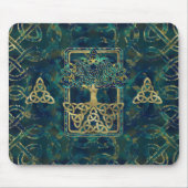 Baum des Lebens - Yggdrasil mit Triquetra Symbolen Mousepad (Vorne)